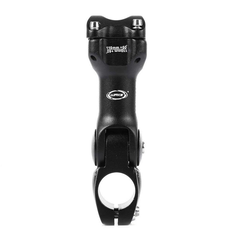 WAKE MTB Stem 25.4 90mm 110mm 0-60 Degree Adjustable Bike Stem Mountain Bike Stem Short Handlebar Stem for Most Bicycle, Road Bike, MTB, BMX, Cycling (Aluminum Alloy, Lightweight, Black) (25.4*110mm) - Image 4